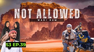 Riding Banned in Wadi Rum! Heard Gunfire from Gaza at Night | MotoVlog | Middle East Tour S3-EP.39