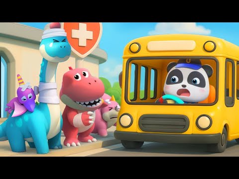 Dinosaur Rescue Bus | Wheels on the Bus | Nursery Rhymes & Kids Songs | BabyBus