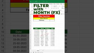 Filter (fx) with Month (fx) #ExcelHacks #ExcelFilter #ExcelTips