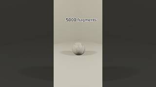 5000 fragments sphere simulation #blender #satisfying #3d #education #visualeffects #animation