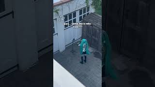 rehearsing in 144p 😝🥬 #hatsunemiku #miku #vocaloid #mikuhatsune #mikucosplay #cosplay #mikuexpo