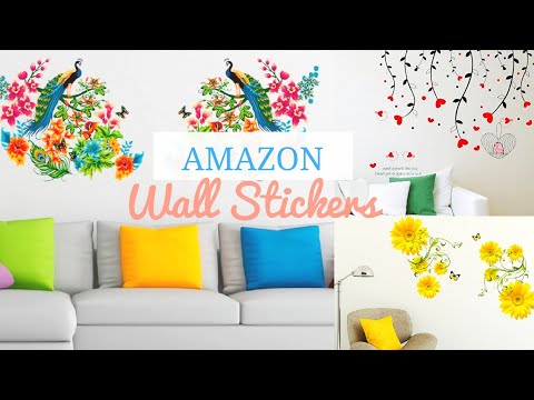 Unboxing Wall Stickers from Amazon | Wall Stickers Under Rs 200 | Low Budget Room Decoration Ideas