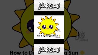 How to Draw a  shining sun! ☀️🎨 | Joint Goal | Drawing