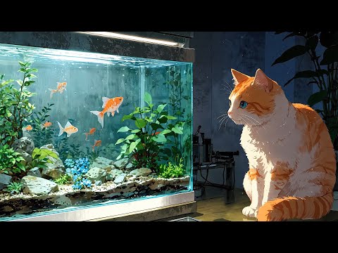 Quiet Spring Evening 🐠 Lofi Cat Music 🐠 Night Lofi To Calm Down And Relax Your Mind