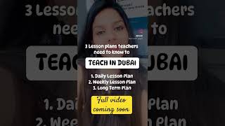 Lesson Plans to teach in Dubai. #lessonplan #teachingtools #dubaieducation #learning #dubaischools