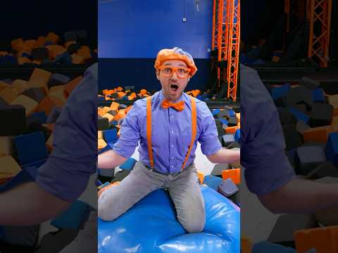 Blippi's Frog 🐸 JUMPS at Skyzone! Let's Jump Together! #blippi #shorts
