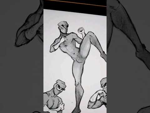 anatomy study featuring Ninja Brian from #nsp #shorts #art #digital #procreate #ninjabrian #sketch