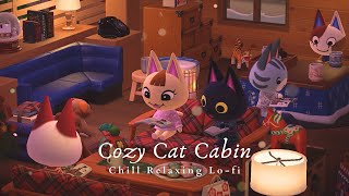 Cozy Cat Cabin 📖 1 Hour Chill Relaxing Winter Lo-fi for Reading No Mid Ads ❄ Study Music | Work Aid