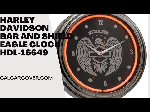 Harley Davidson Bar and Shield Eagle Logo Red Neon Clock ACE HDL-16649