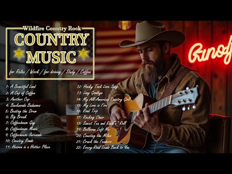 Country Rock 🎸Country music 🎸 Relaxing Country Rock for Work, Study & Coffee, Driving