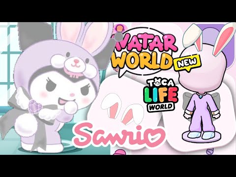 HOW TO MAKE BUNNY KUROMI SARIO 🩷 IN AVATAR WORLD AND TOCA BOCA WORLD 😍