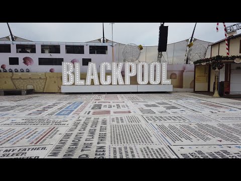 cold morning in blackpool, walk on beach and headlands early morning