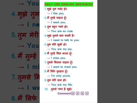English Speaking Practice Daily Use Sentences | New Vocabulary Words for Daily Use #shorts #english