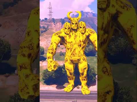 GTA : V গোল্ডেন বেবির বাবা কত বড় হয়ে গেলো 😱🔥 #shorts #gta5  #ironman #hulk #trending