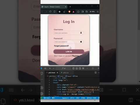 Log In Form In HTML & CSS! #loginform