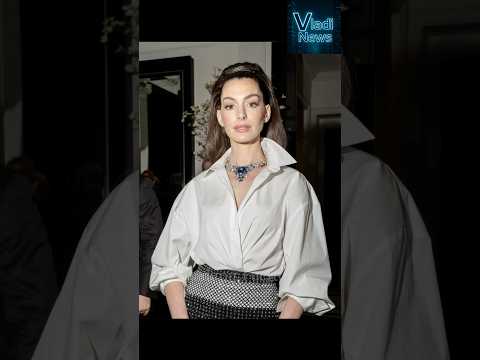 Anne Hathaway dazzles with classic elegance and a modern twist at the 2025 Met Gala #annehathway