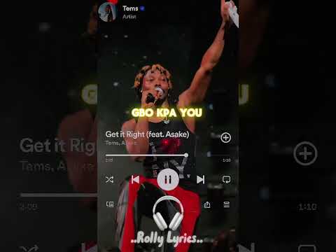 Get it right by ​⁠@temsbaby and ​⁠@ASAKEMUSIC | #shorts #lyrics #afrobeats