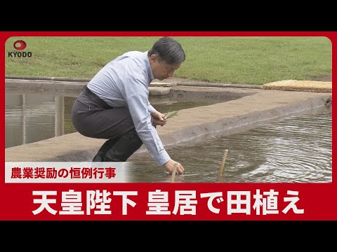 天皇陛下 皇居で田植え 農業奨励の恒例行事