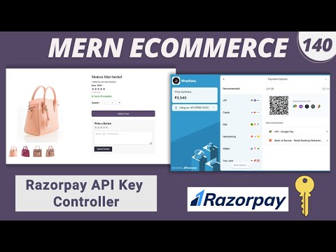 MERN Stack E-Commerce Project #140 : Send Razorpay API Key to Frontend | Secure Controller Setup
