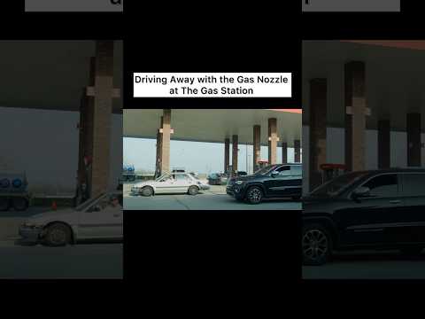 Driving Away with the Gas Nozzle at The Gas Station