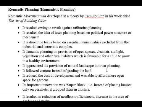 Type and pattern of Town planning