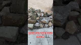 ROCK FOR THE POND “FREE 99” #thefishcorner #free #diypond #pondbuild #pond