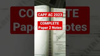 Capf AC Paper 2 Notes #capf2023 #capfpaper2 #capf #capfnotes #capfac2023