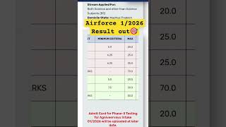 Airforce 1/2026 result out 💯🔥 #airforceresult #xyproup #result #agniveerresult
