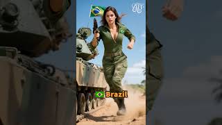 Stunning Female Tank Soldiers run ep21 #military #animals #midjourney #heroic AI Military Uniform