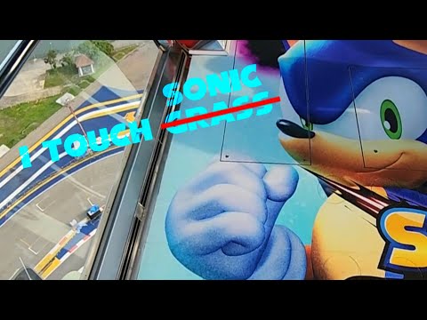 Playing a Sonic Game in a wheel .-.