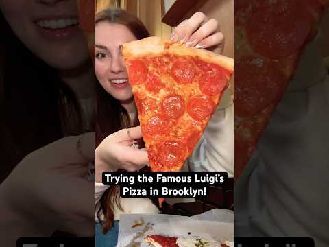 Trying the famous Luigi’s Pizza in Brooklyn! #foodie #pizza #nycfood #eating #shorts