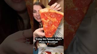 Trying the famous Luigi’s Pizza in Brooklyn! #foodie #pizza #nycfood #eating #shorts