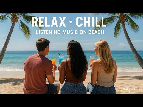 Cocktails and Daydreams - Listening Chill Music on Beach