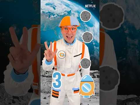 123 Count all the Asteroids ☄️☄️☄️ in Space with Blippi! #blippi #shorts