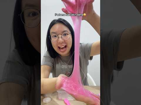 PERTAMA KALI BIKIN SLIME BERHASIL GAK YA?🤩😝💖 #slime #slimeasmr #slimevideo #hellomelle #shorts