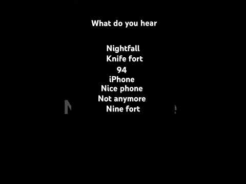 What do you hear? ￼