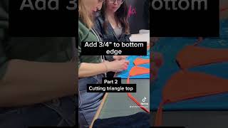 Cutting bikini triangle top #sewingtutorial #beginnersewing #diysew #sewingtutorial #sewswimwear