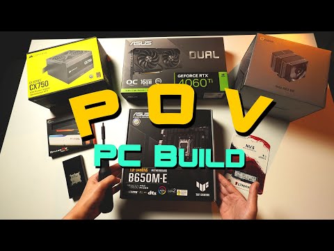 POV PC Build: 74K Ryzen 7 7700 +  RTX 4060 Ti 16G Gaming / Rendering PC [ASMR]