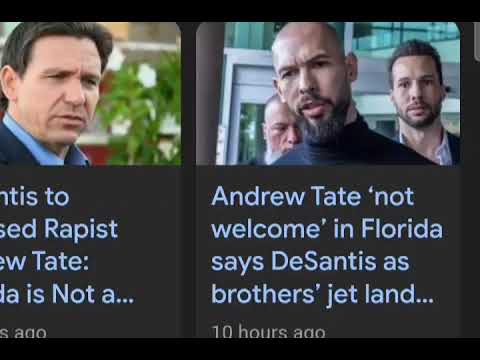 DeSantis: Andrew and Tristan Tate Are Not Welcome in Florida