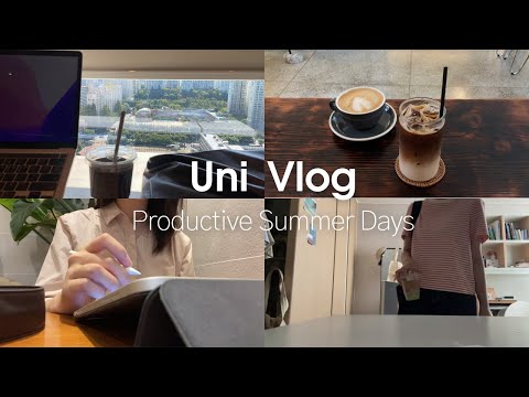 Productive summer vlog | internship | course registration | working at a cafe