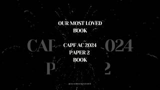 Capf AC 2024 New Paper 2 Book #capfpaper2 #capfpaper2