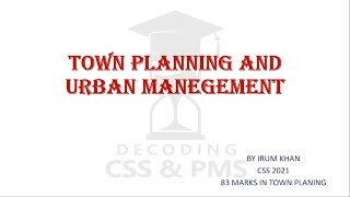 |Lecture 2|Town planning as multidisciplinary approach