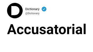 Accusatorial Meaning In English
