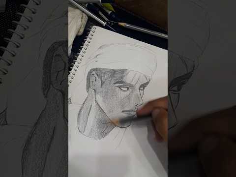 A study in graphite : Arabic features #arsyark #trand #PencilSketch #reels #shorts #instaart #art