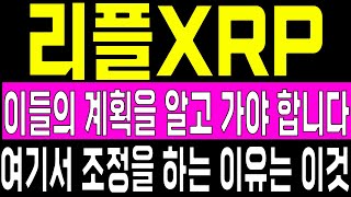 [리플XRP 코인 전망]이들의 계획을 알고 가야 합니다. 여기서 조정을 하는 이유는 이것
