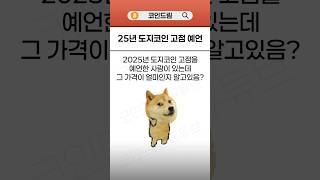 2025년 도지코인 고점 예언이 나왔다…