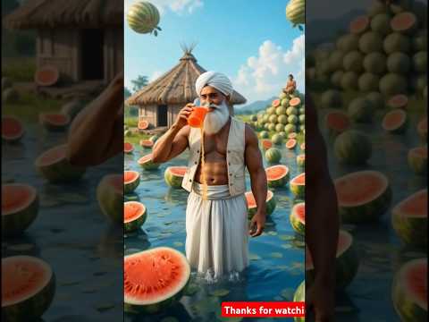 The buffalo eats a lot of mangoes and watermelon 🍉 and gives juice 🧃 to the farmer 🤮 #ai #buffalo
