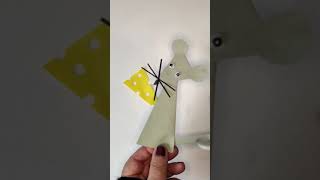 Paper Mouse with Its CHEESE! #shorts