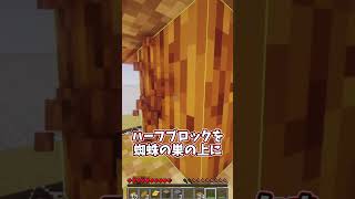 【難しすぎ】蜘蛛の巣と水しかない世界！！【ゆっくり実況/ゆっくり茶番】【マインクラフト/マイクラ】#shorts