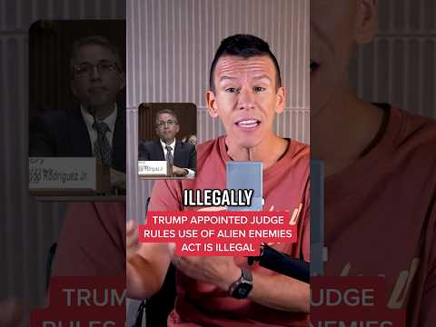 TRUMP-APPOINTED JUDGE Rules Deportations Under 1798 Law Illegal